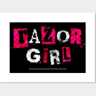 Razor Girl Logo Tee Posters and Art